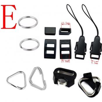 Alloy Split Ring Triangle Hooks for Camera Strap
