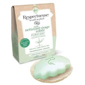 Respectueuse Kit Nettoyant Visage Solide Purifiant + Porte Savon