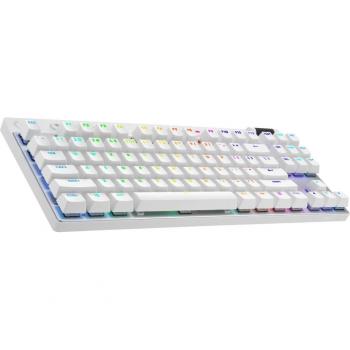 Teclado Gamer Logitech G Pro X TKL Branco Mecânico Sem Fio AZERTY