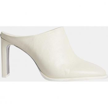 Calvin Klein Mules de tacón de aguja para mujer en gris de piel