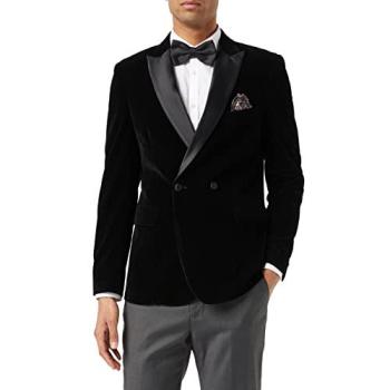 XPOSED Velvet Dinner Coat for Men – WILLS Edition, Black, Size 40