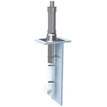 Bertrams Polyline Dachheizzentrale 41KPDHZF60VA für Flachdach 0-15Grad, DN 60/100, edelstahl