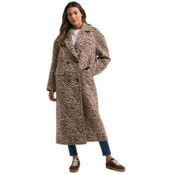 Animal Patterned Women's Coat, Wide Collar – Dorothy Perkins, Size 8