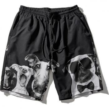 YASUGUOJI Cartoon Dog Summer Board Shorts
