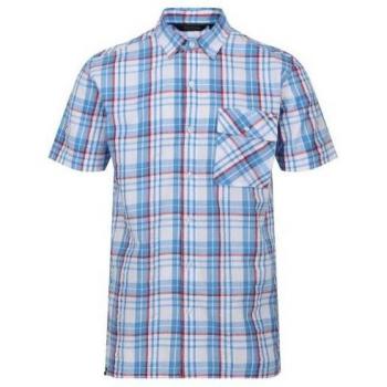 Regatta Deavin Brown Checkered Short Sleeve Shirt for Men 3XL