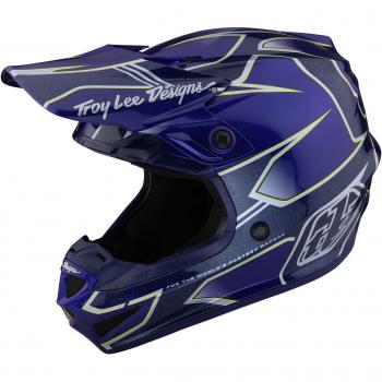 Casque Troy Lee SE4 MIPS Bleu Argent (L)