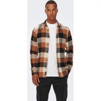 Only & Sons Camicia a Maniche Lunghe Gudmund a Quadri L