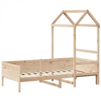 Sofa‑lit de jour, toit intégré, bois de pin 80x200 cm