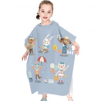 Poncho Beach Fun con Dibujos Animados