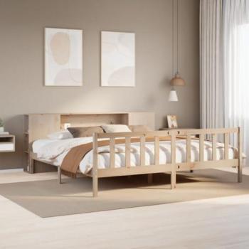 Super King Size Bookcase Bed 180x200 cm in Pine by vidaXL