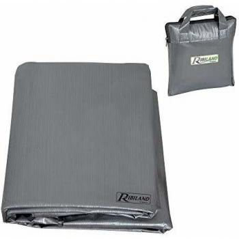 Nappe rectangulaire étanche grise pour table de 250 x 150 x 80 cm