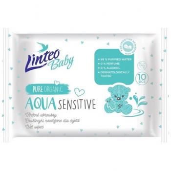 Linteo Baby Aqua Gentle Wet Wipes 10 Count
