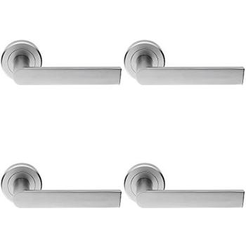 Round Rose Chrome Handrail Loops – 4 Pair