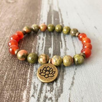 Carnelian Beaded Bracelet