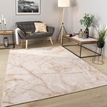 Tappeto Mamor Optics Beige, 120x160 cm, Pile Corto, Design Astratto