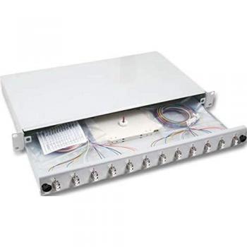 Scatola EFB Elektronik per Fibre Ottiche LC 12xPigtail 50/125µm OM3 48,30 cm Grigio