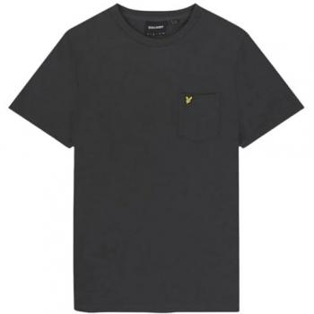 Lyle & Scott Men's Plain Pique Pocket T-Shirt in Gunmetal Grey