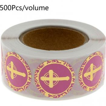 Sceau sacré – Croix ronde pour enveloppe, paquet de 500