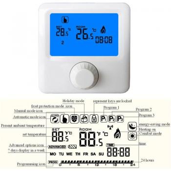 Termostato semanal para control de temperatura en calderas