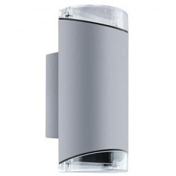 Moderne Außen-Wandlampe Aluminium Up Down 22,5 cm grau IP54 GU10 2-flammig