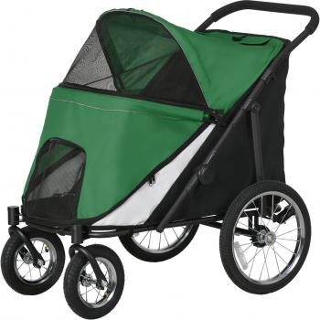 Pet Stroller with Storage Bags and Safety Leash