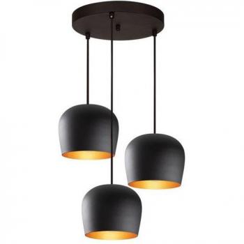 Opviq Berceste N-1413, lampada a sospensione nera, 3 luci
