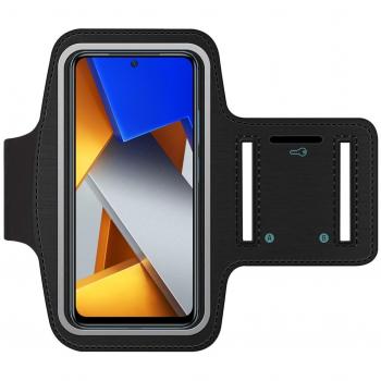 SmartFitness Xiaomi Poco M4 Pro 4G Handy Sport Armband, Smartphone Hülle, Schwarz