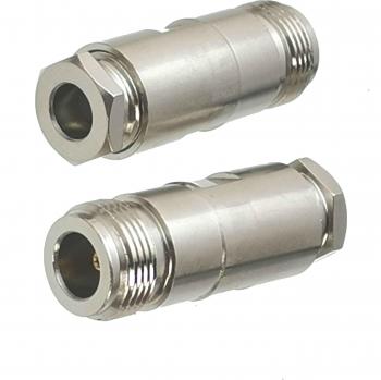 Conector hembra N de latón para cable coaxial RG5 RG6 5D-FB LMR300