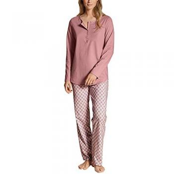 CALIDA Lovely Nights Pyjama für Damen, M, rosa, 100% Baumwolle