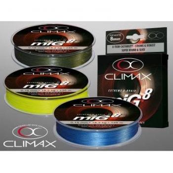 Climax 8‑Braid Fluorescent Geel 275 m, 13,5 kg, 0,14 mm