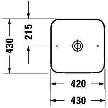 Fregadero Duravit Cape Cod 430x430 mm sin agujero grifo Blanco
