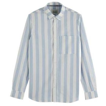 Camicia Scotch & Soda Sky Blue con Dettaglio Bianco