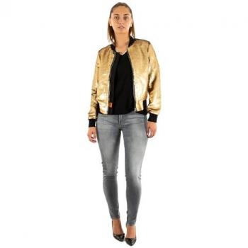 Damenjacke im Glitzer-Bomber-Stil