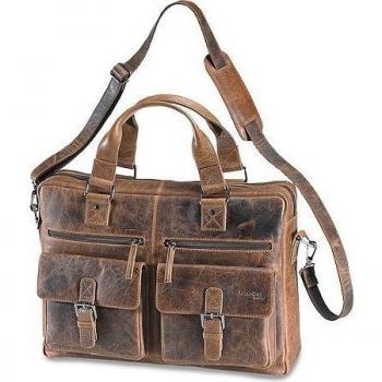 Tote bag en cuir « Nature Montana » 43 cm, poches dédiées PC