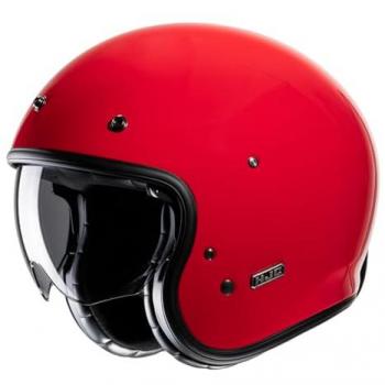 Casque HJC V31 Solid Retro Jet Rouge, Grande taille