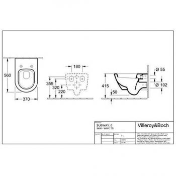 WC sospeso Villeroy & Boch Subway 2.0 con CeramicPlus