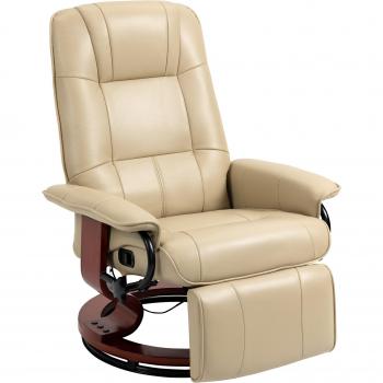 Homcom Cream Reclining Chair