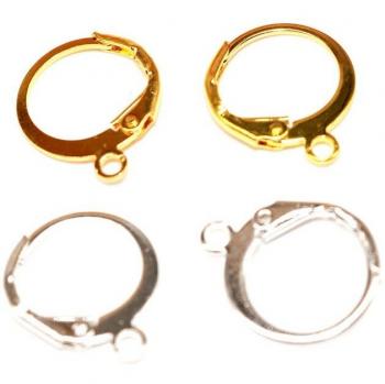 Pendientes Rodio Bucle en Plata