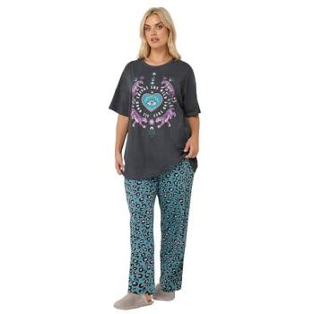 Pyjamas large en coton à manches courtes Yours Curve