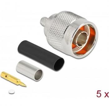 Delock N Spina con Tubo Termorestringente per Cavo LMR 200