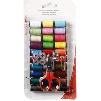 Kit de couture compact 30 couleurs avec accessoires de couture