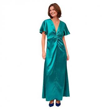 Vestido Largo de Manga Corta Vila Verde