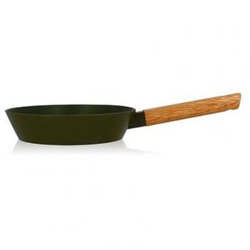 Poêle Ector induction aluminium revêtu manche en bois 20 cm vert Ogo