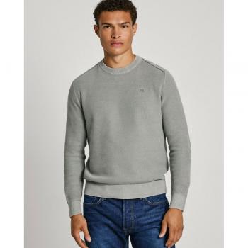 Pepe Jeans Jersey de hombre punto piqué teñido en prenda Craig 701PALM GREEN Verde Oliva