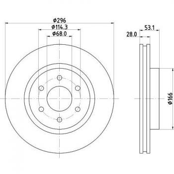 HELLA Bremsscheibe 8DD 355 126-841