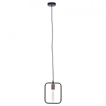 Black & Copper Tubular Pendant Chandelier Light