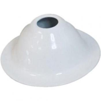 Rosace blanche pour fixation de tuyauteries