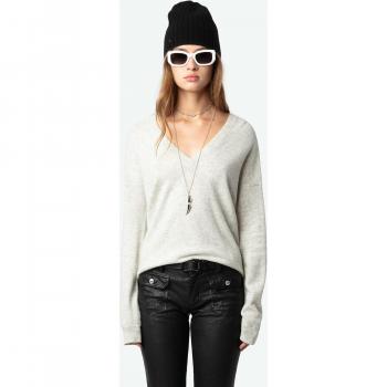 Cachemire gris Pull « Vivi » – Taille S – Femmes – Zadig & Voltaire