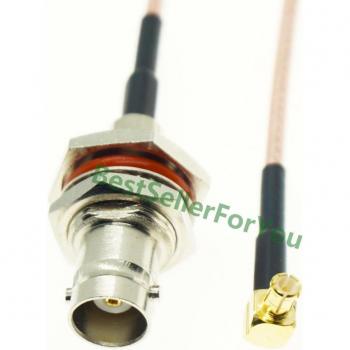 BNC Female to MCX Male Bulkhead Jumper Cable RG316