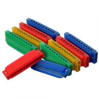 Cantabile Harmonica Set Junior 10 en C avec 4 Couleurs